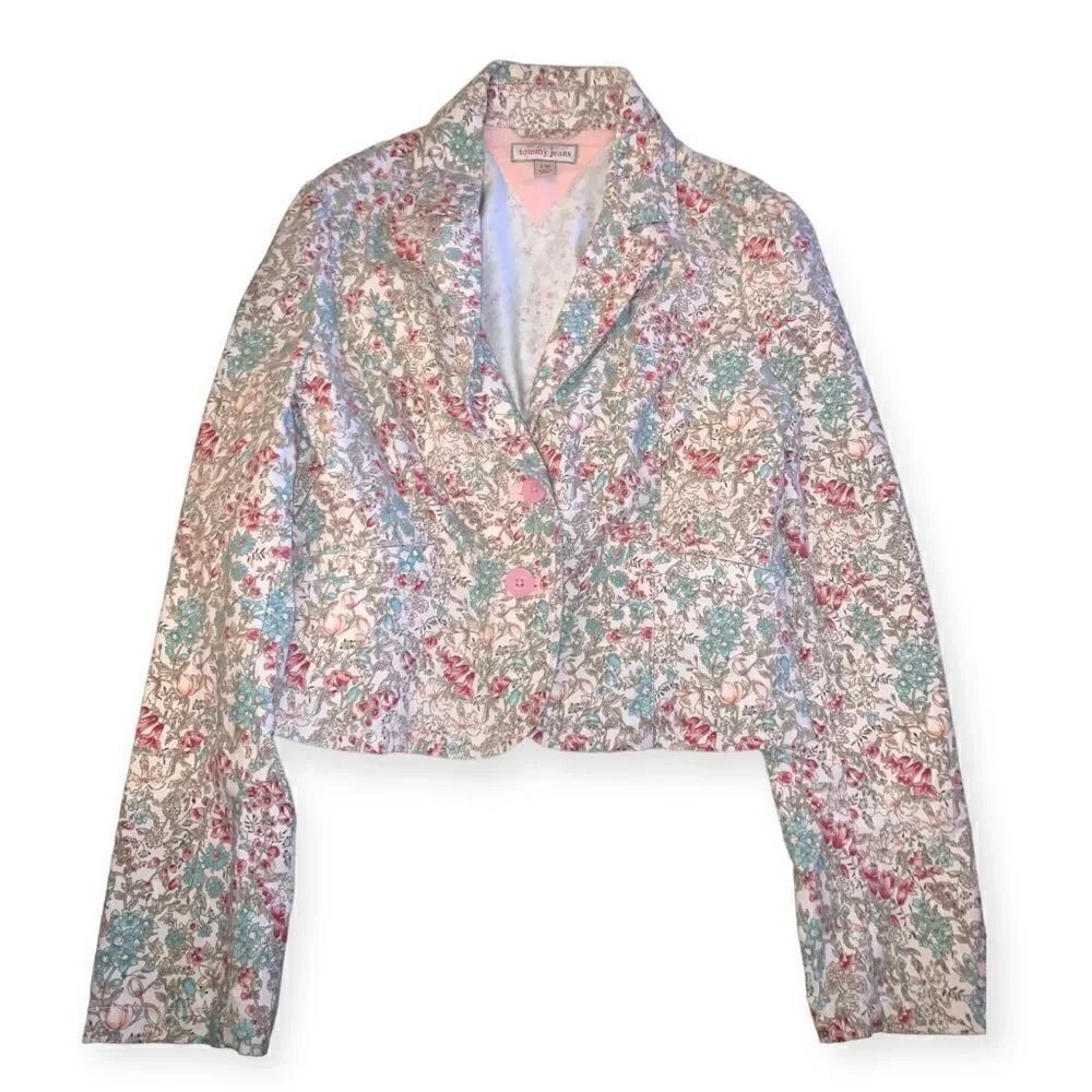 Tommy jeans floral corduroy blazer Gilmore girls